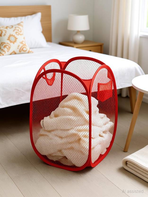 KUBER INDUSTRIES 20 L Red Laundry Bag