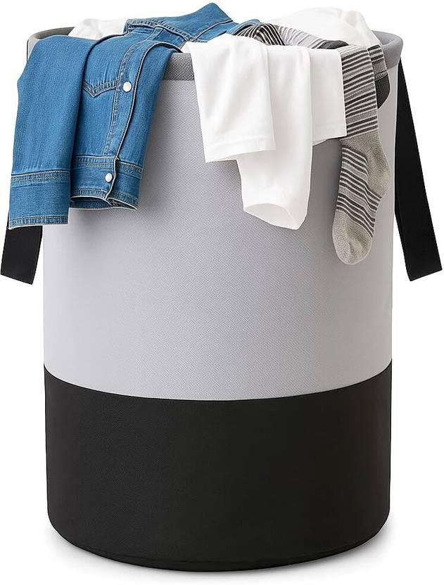 Abhikrafts 35 L Black, Grey Laundry Bag