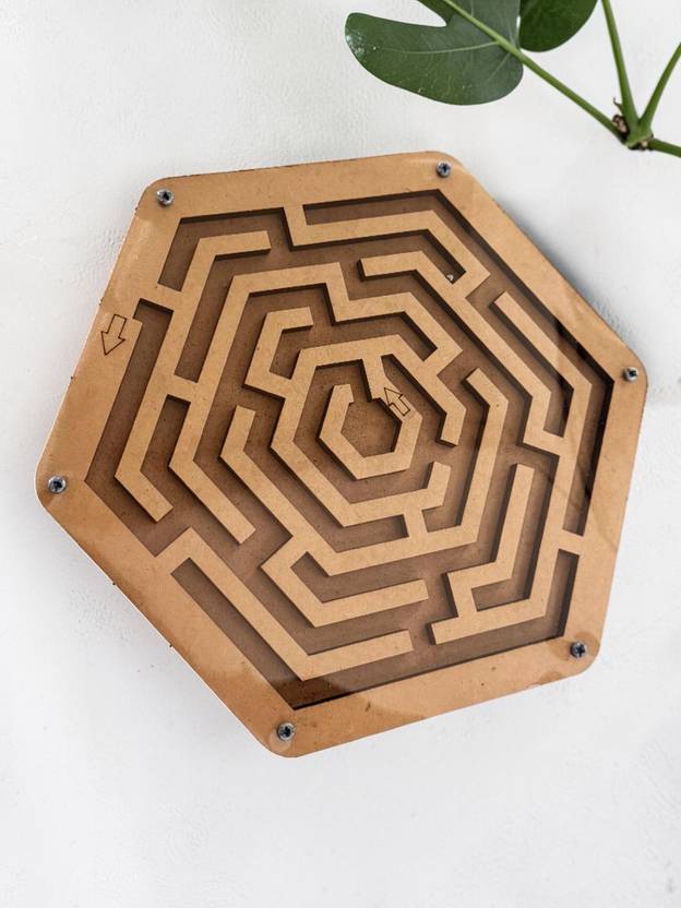 HPHCRAFTT Wooden Maze Board Game for Children with Logical Thinking and Focus Practice