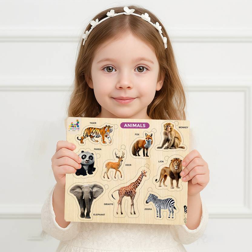 ASHOOJATEX Learning & Educational wooden Animal with best puzzle for kids toy