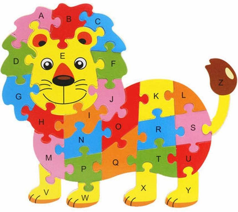 Pranavi Kids abcd toys Foam Lion Shaped English Alphabet Puzzle Mat 26