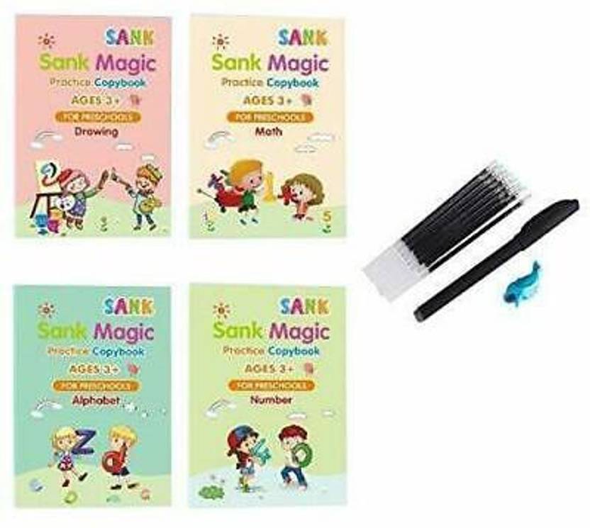 Basha Mall Sank Magic Practice Copybook (4 Books,10 Refill)