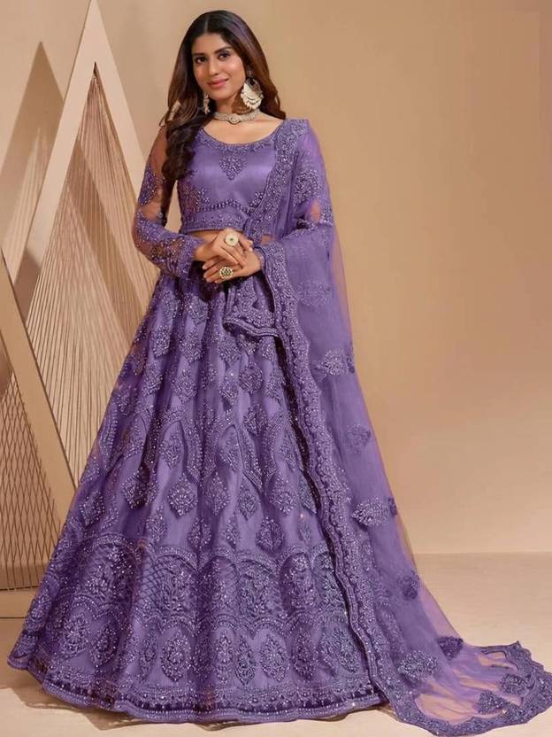 Udbhav Export Embroidered Semi Stitched Lehenga Choli