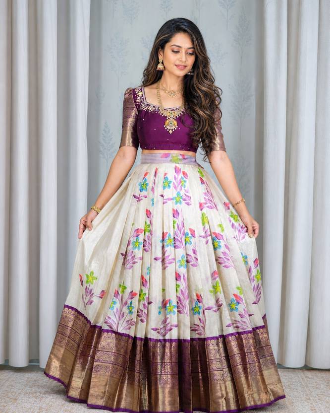VIYANSH CREATION Printed Semi Stitched Lehenga Choli
