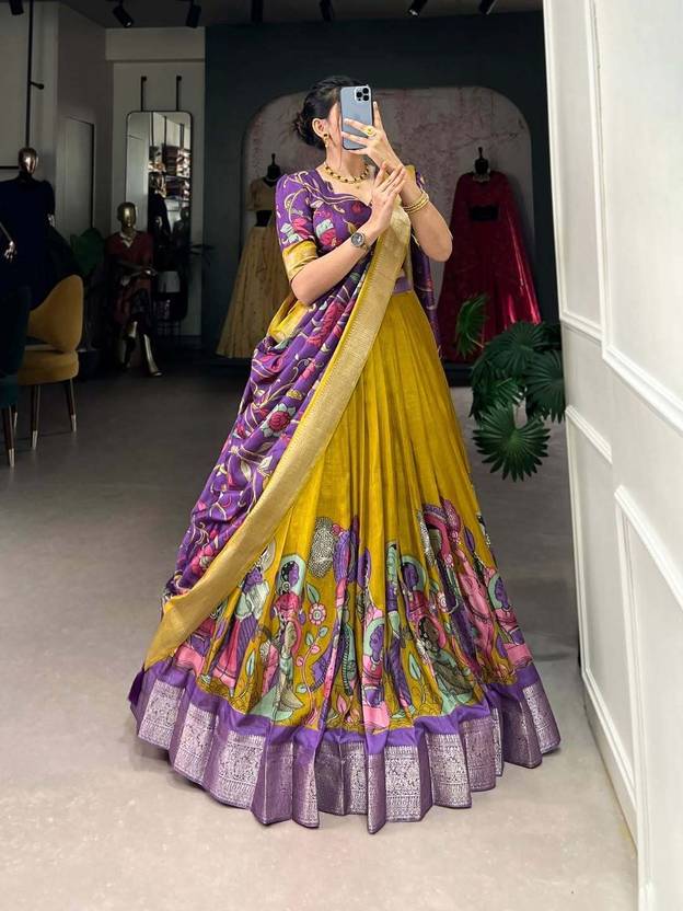 AAYUSHYAM ENTERPRISE Floral Print Semi Stitched Lehenga Choli