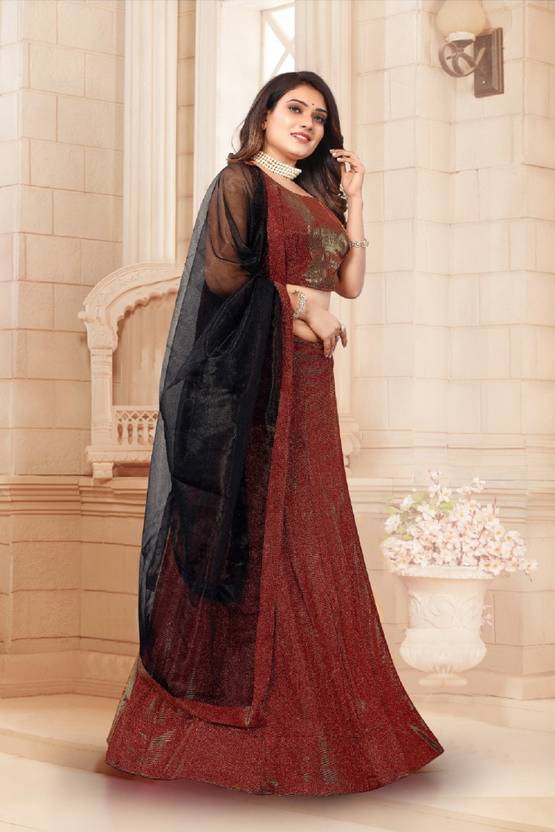 Aatvi Embroidered Semi Stitched Lehenga Choli