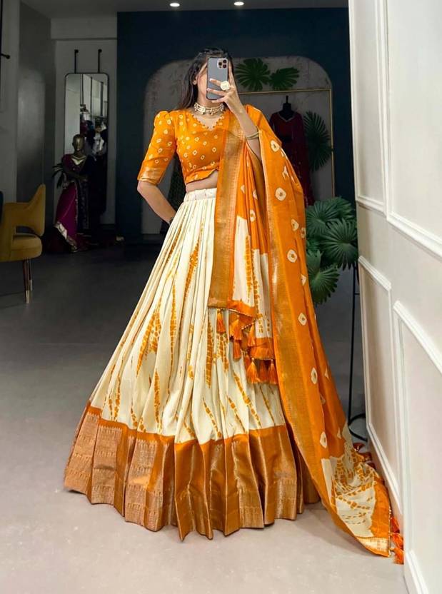 AAYUSHYAM ENTERPRISE Printed Semi Stitched Lehenga Choli
