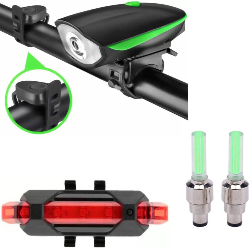 Rebound Cycle Front Light with Horn and Tail Light and LED Tyre Valve