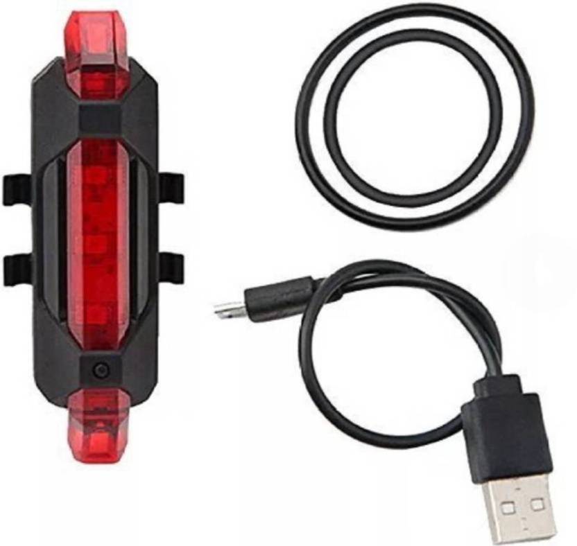 Rebound Waterproof 15 Lumens USB Rechargeable 4Mode Bicycle LED Rear