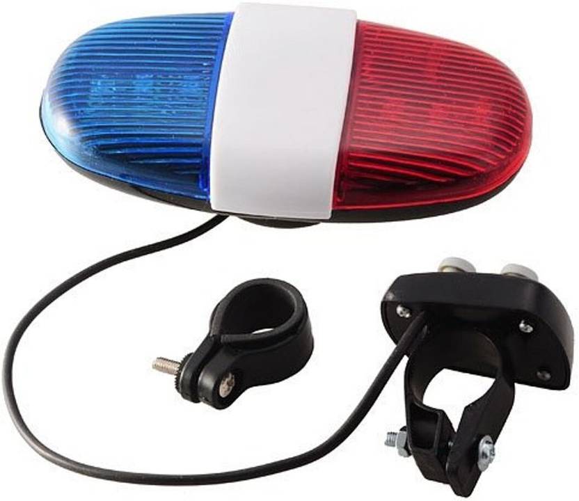 Rebound 4Tone Whistle Siren Red Blue Light Lamp Electric Horn Bell for