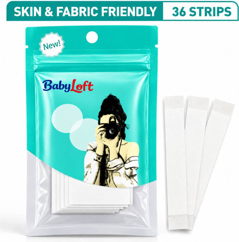 BabyLoft Strong Hold Clothing Tape for Women (36 pcs) All Day Strength Invisible Dress Tape for women | Gentle to stick | Dispenser Fashion tape (Manual)