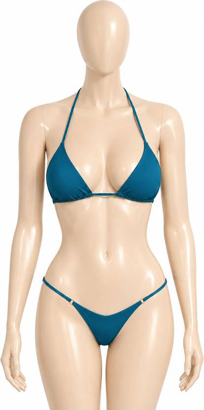 vaidehientp Bra & Panty Set Solid Green Lingerie Set