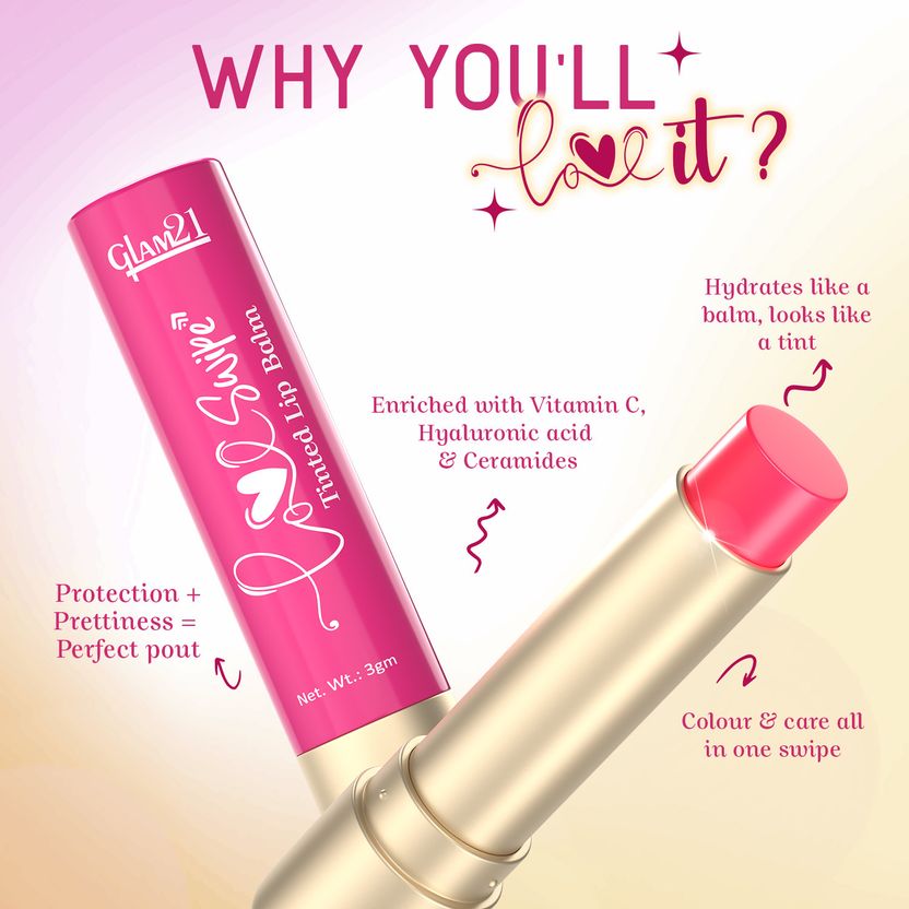 Glam21 Love Swipe Tinted Lip Balm 3g - Image 3