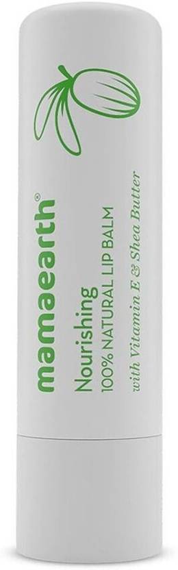 Mamaearth Nourishing 100% Natural Lip Balm with Vitamin E and Shea Butter Natural