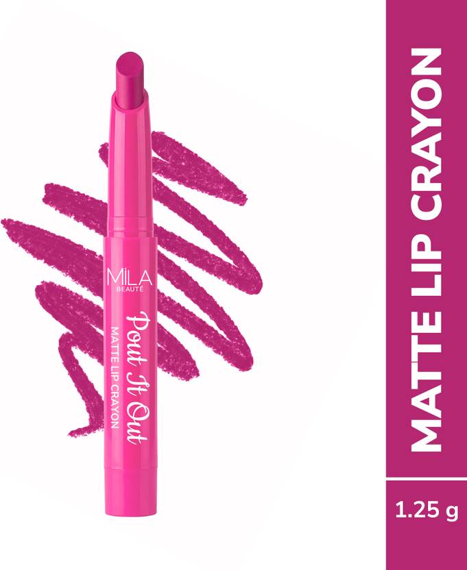 MILA BEAUTÉ Pout It Out Matte Lip Crayon Lipstick Lightweight Soft Matte Finish