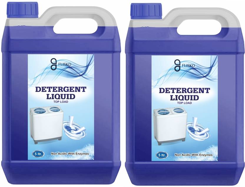FLISKO 10 Ltr Washing Machine Liquid Detergent Laundry Top Load/Bucket