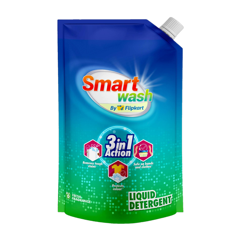 Smart Wash by Flipkart 3 In1 Action Fresh Liquid Detergent (1 L)