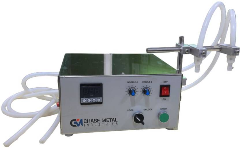 CMI SEMI AUTOMATIC DOUBLE NOZZLE LIQUID FILING MACHINE 5 L Liquid