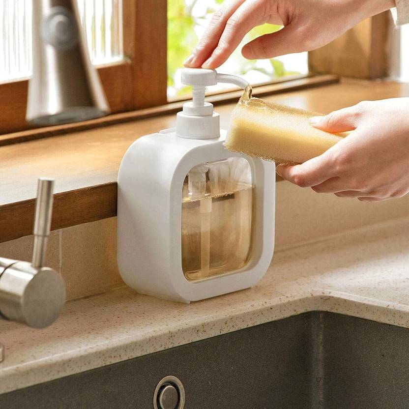 Aimko 300 ml Conditioner,Lotion,Sanitizer Stand,Shampoo,Soap Dispenser (White) 300 ml Liquid, Soap, Liquid Dispenser