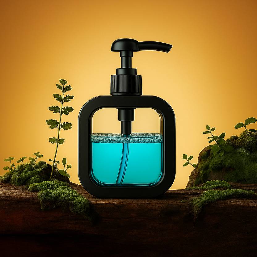 2Mech Premium Square Pump Dispenser Bottle – Refillable Liquid Handwash 350 ml Soap, Shampoo, Sanitizer Stand, Liquid, Conditioner, Foam, Gel, Lotion Dispenser