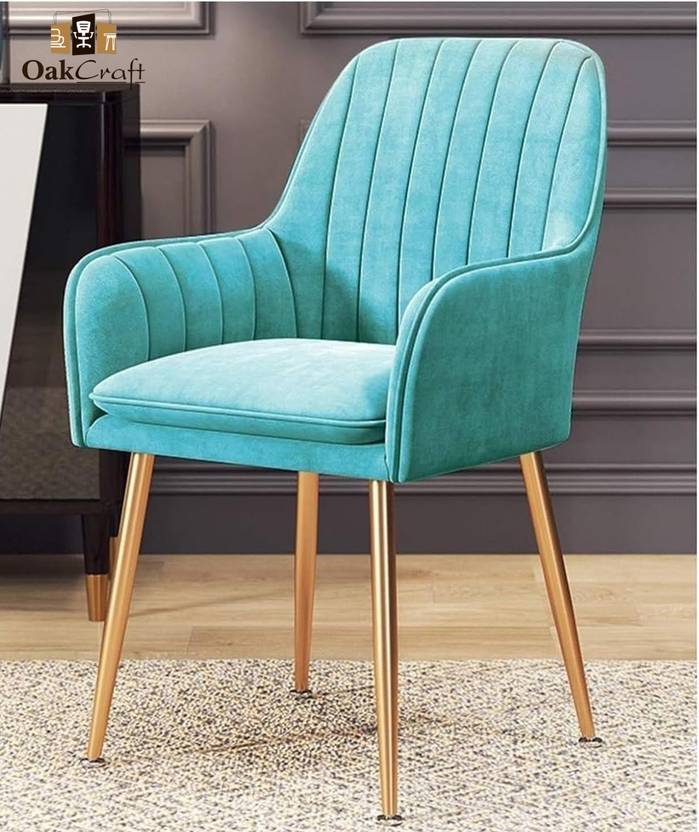 Oakcraft Velvet Lounge/Dinning/Accent Chairs with Engineered Metal Legs Metal Living Room Chair