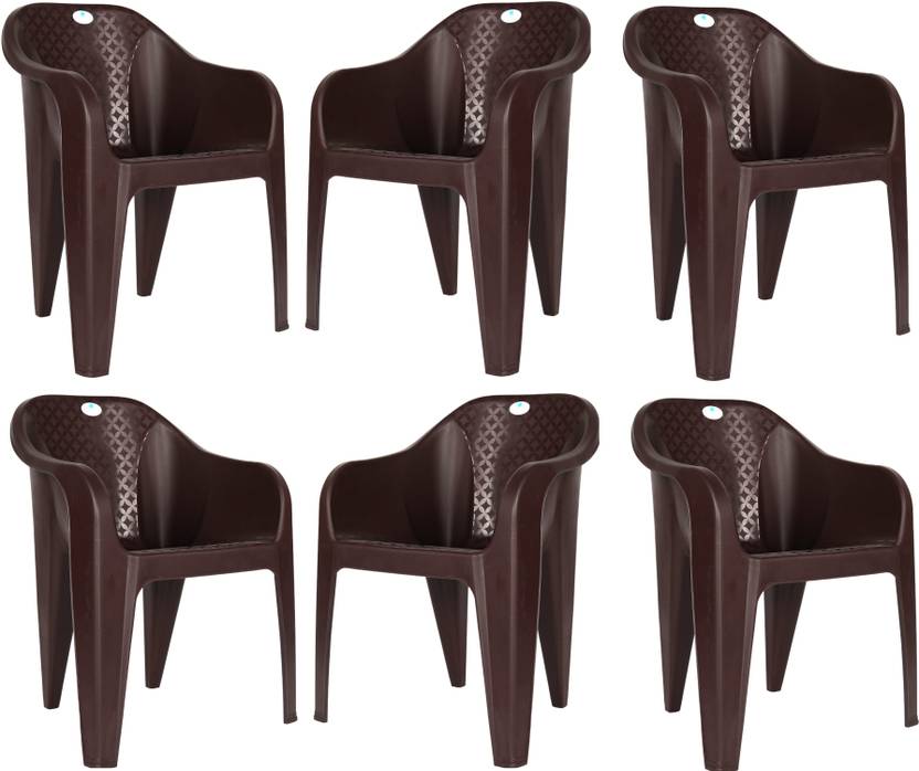 HOMIBOSS outdoor & home chairs set of 6 Plastic Living Room Chair Price