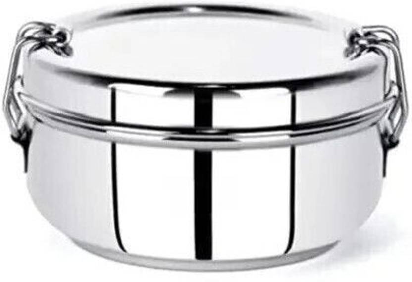 Bola Single Steel Tiffin Lunchbox 2 Containers Stainless Steel College Lunch Box