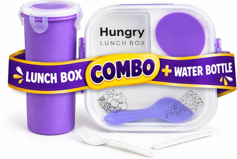 deepak plastic box Hungry Lunch box 03 3 Containers Plastic School Lunch Box