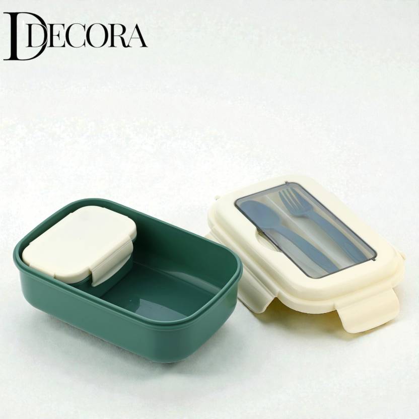 DDecora Plastic Office Lunch Box 2 Containers Plastic Office Lunch Box