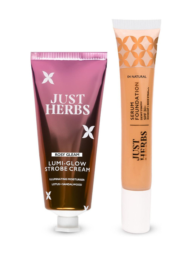 Just Herbs Strobe Cream & Dewy Serum Foundation Natural SPF 30+ |...more
