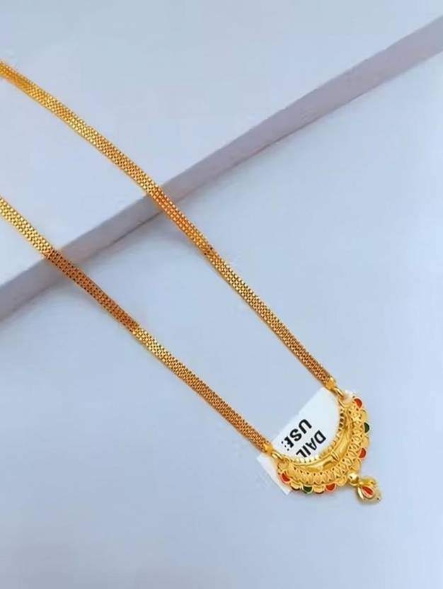 Ansh Enterpris Daily use 2 gram gold Pendant chain Brass Tanmaniya