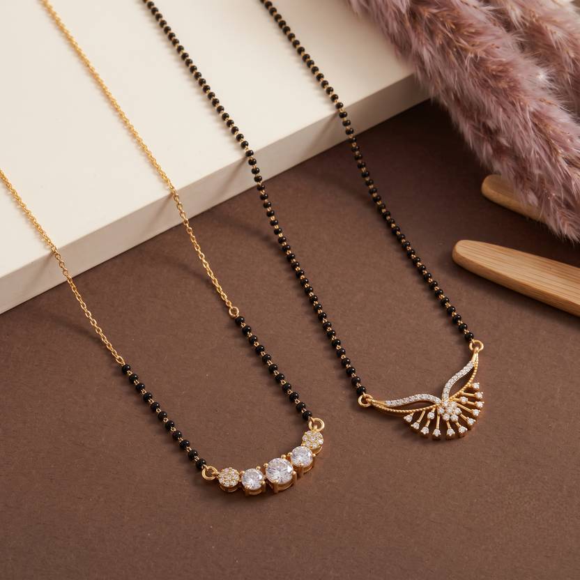 Zeraki Sales Single Line Designer Mangalsutra Brass Mangalsutra