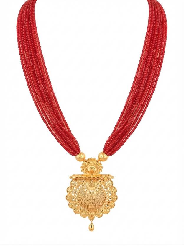 Auraa Red Tanmaniya Metal Mangalsutra