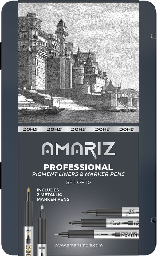 DOMS Amariz Professional Pigment Liners Set of 10 Pack of 10 - Image 1