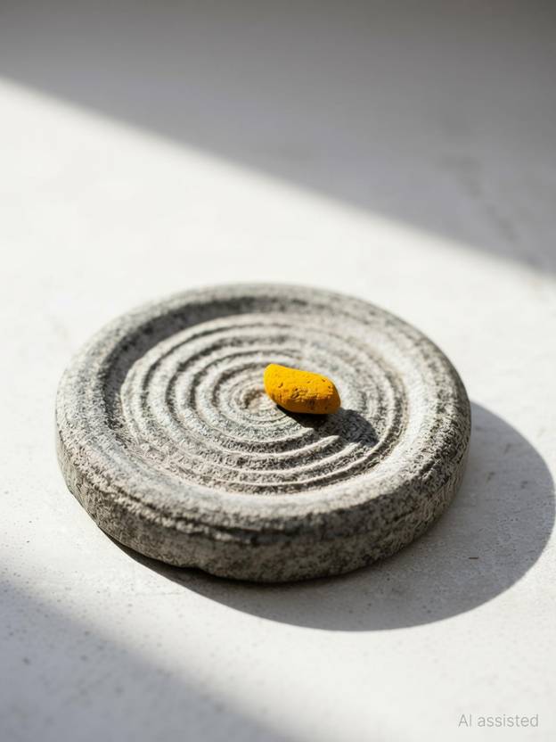 RARE OCEANS RARE OCEANS Grinding Sandalwood Rubbing Stone,Turmeric Haldi Mortar Stone Stoneware Masher