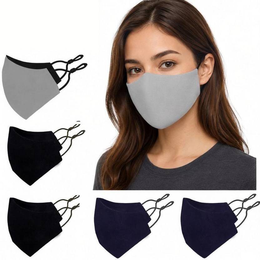 Grape 4 Layer Anti Pollution Prmium Mask 4 Layer Anti Pollution Mask 6 Pcs Super Breathable Cloth Cotton Premium Mask Reusable, Washable Cloth Mask With Melt Blown Fabric Layer