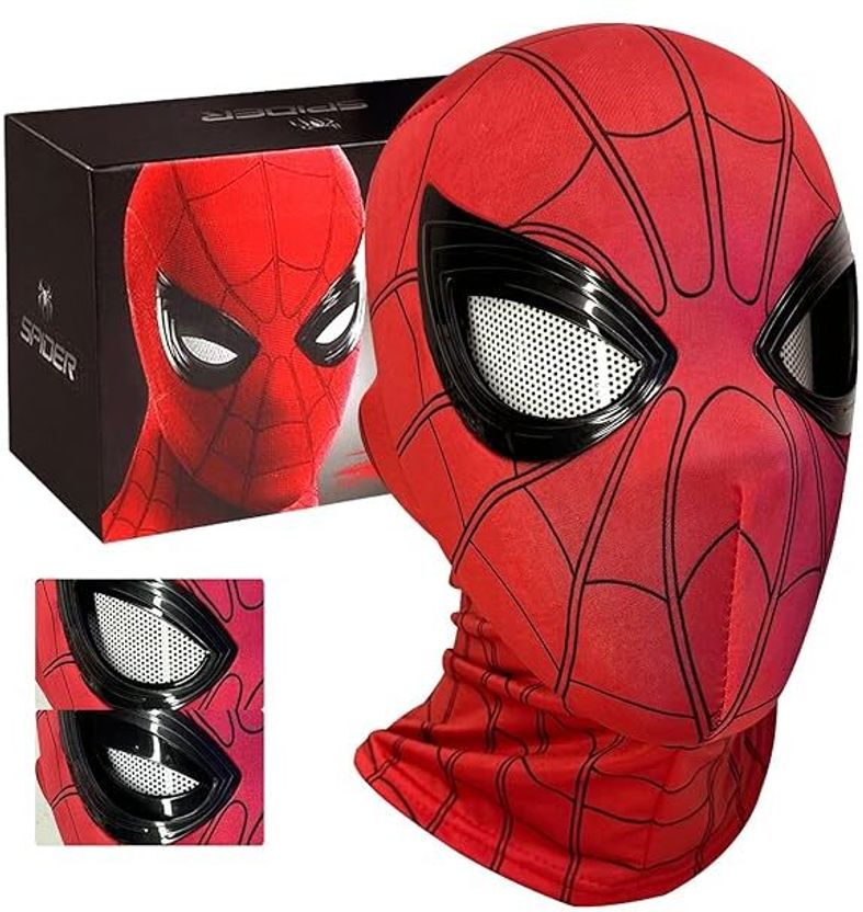 Wengonvila Kids Spider-Style Superhero Mask with Blinking Eyes - Image 4