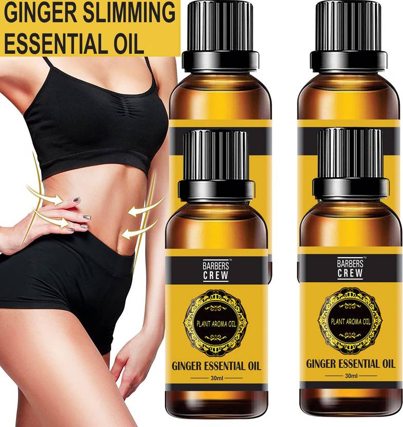 Barbers Crew Drainage Ginger OIL For A Belly Fat Reduce Full Body Fat Burner-30ml-4-Bottle-