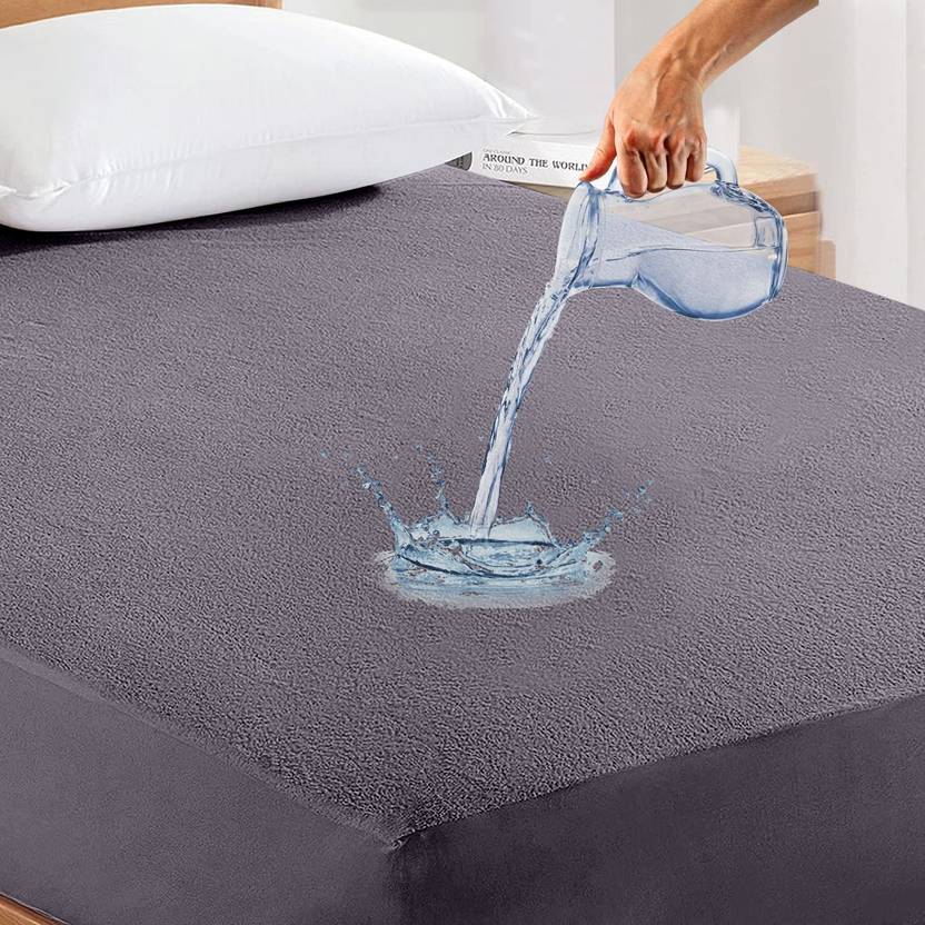 LABHAM King Size Fitted Cotton Breathable, Stretchable, Waterproof Mattress Cover
