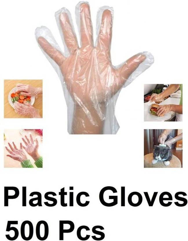 HRRH 500 Disposable Clear Plastic Gloves Polyisoprene Surgical Gloves