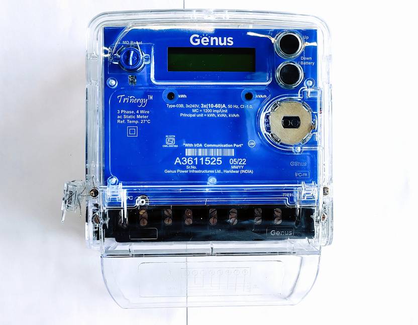 Genus Meter 3Phase(1060) Amp, 50Hz, 3200imp/kWh Class1.0, ISI