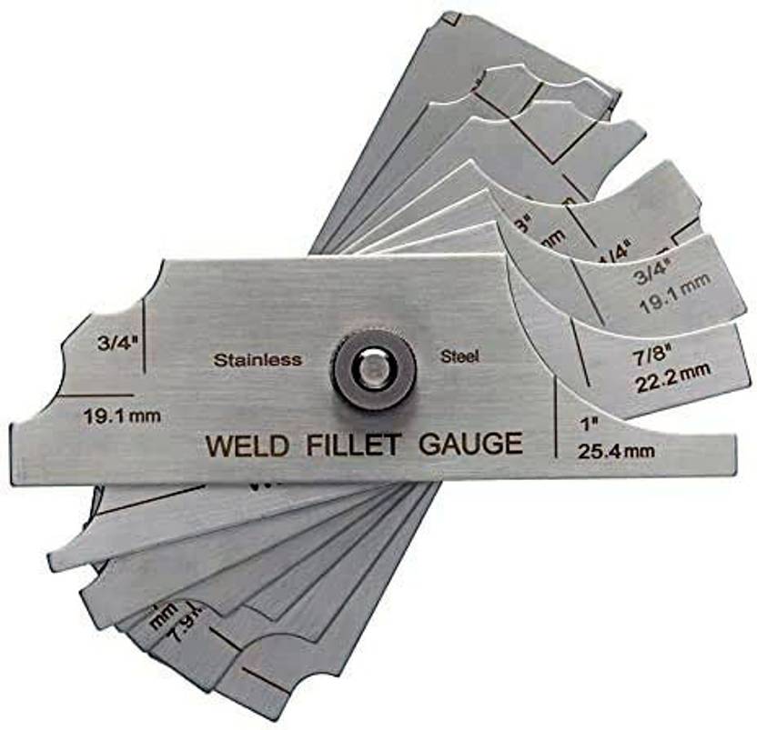 2FTR 30083 Fillet Weld Gauge Stainless Steel Inch Metric for Welding Parts Micrometer Screw Gauge