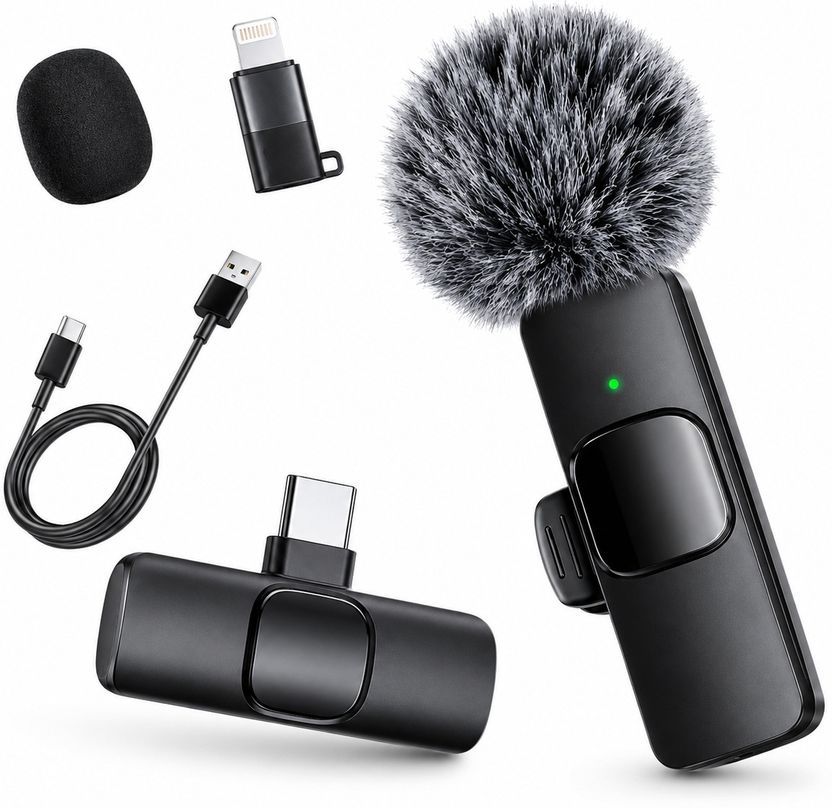 FITRIC K8 Wireless Lavalier Microphone for Android & iPhone - Image 1