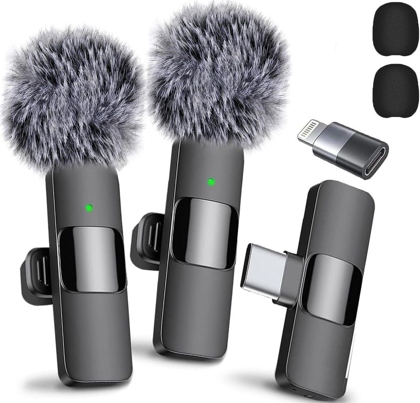 Youthvilla K9 Furry Lavalier Dual Wireless Microphone - Image 1