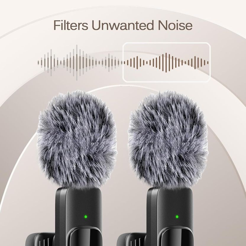 Youthvilla K9 Furry Lavalier Dual Wireless Microphone - Image 2
