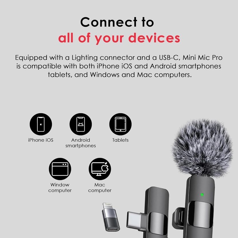 Youthvilla K9 Furry Lavalier Dual Wireless Microphone - Image 4
