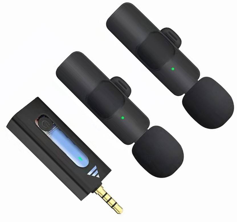 WRADER K35 Dual User 3.5mm Wireless Collar Mic for Mobiles Camera