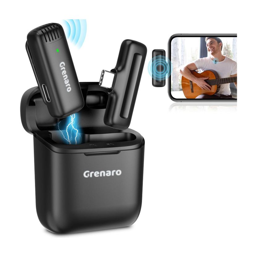 Grenaro J13 Wireless Mic with Charging Case - Image 6