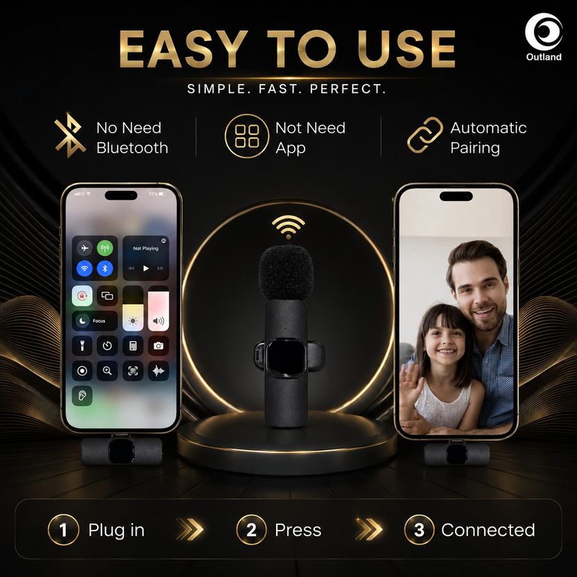 FITRIC K8 Wireless Lavalier Microphone for Android & iPhone - Image 2