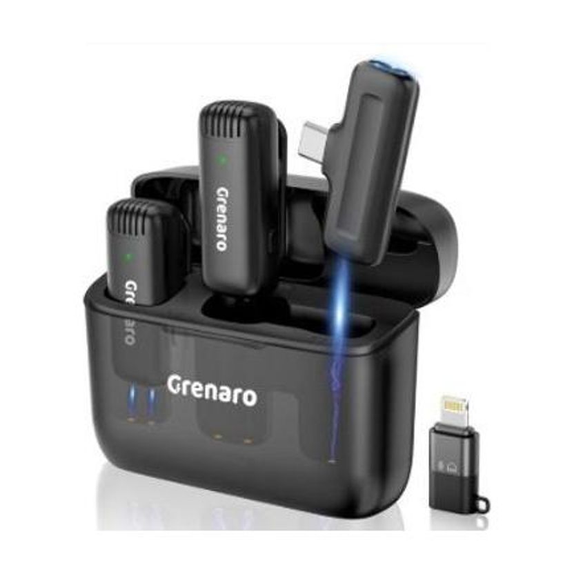 Grenaro J13 Wireless Mic with Charging Case - Image 1